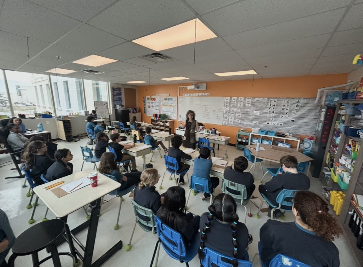 Better Than Cheesecake: Blue Met Visits Vanguard School